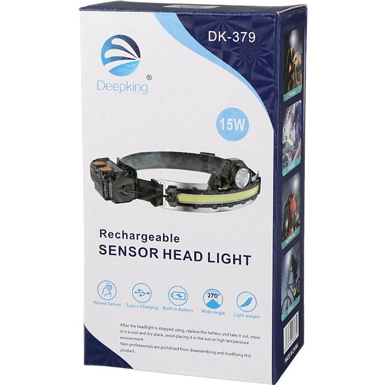 چراغ قوه سربندی (هدلایت) قابل شارژ DK-379 - تصویر 7